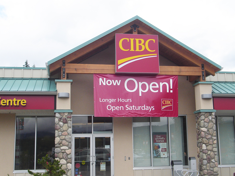 CIBC, Port Alberni B.C., Temporary Signs
