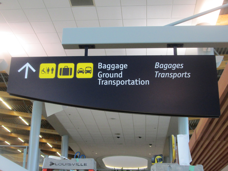 Victoria International Airport, Victoria B.C., Wayfinding Signs
